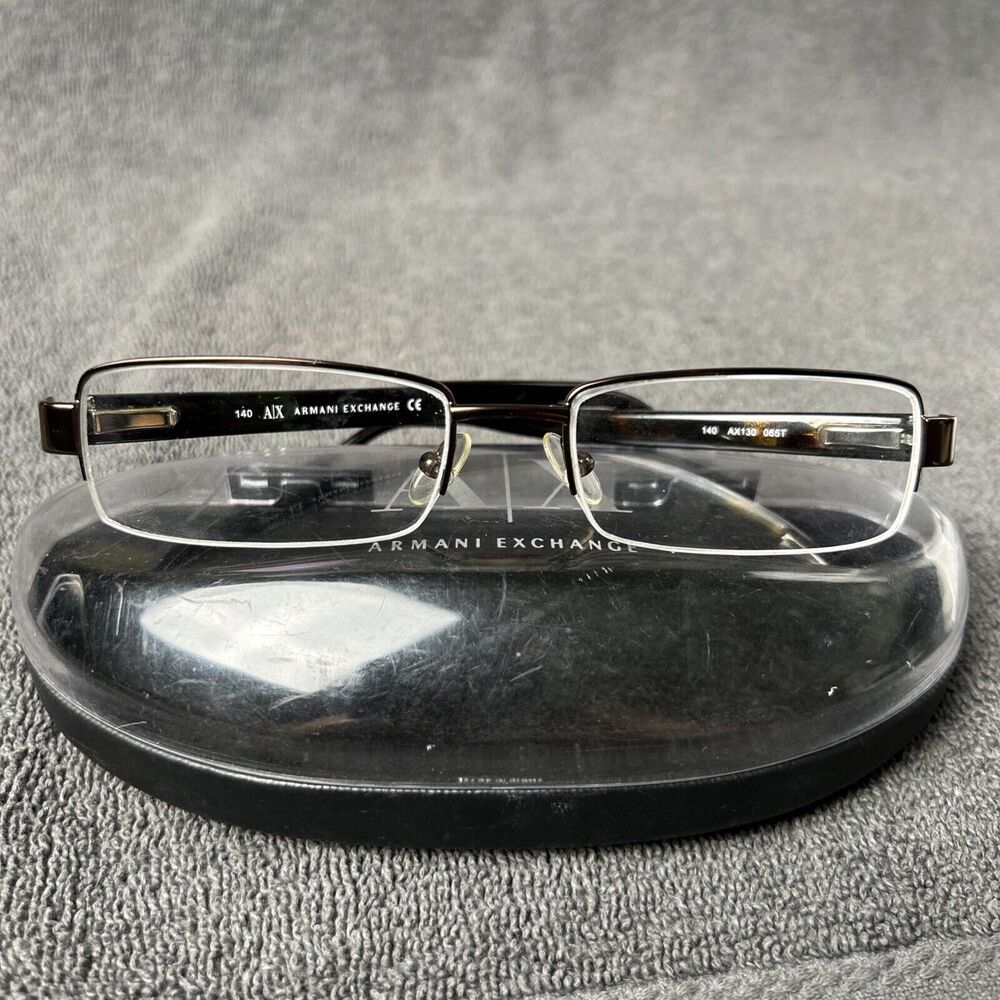 Armani Exchange Eyeglasses FRAMES ONLY AX130 Amber Tortoise With Case         G1